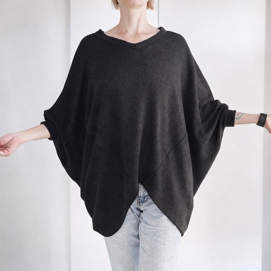 swetry damskie Sweter VV Czarny