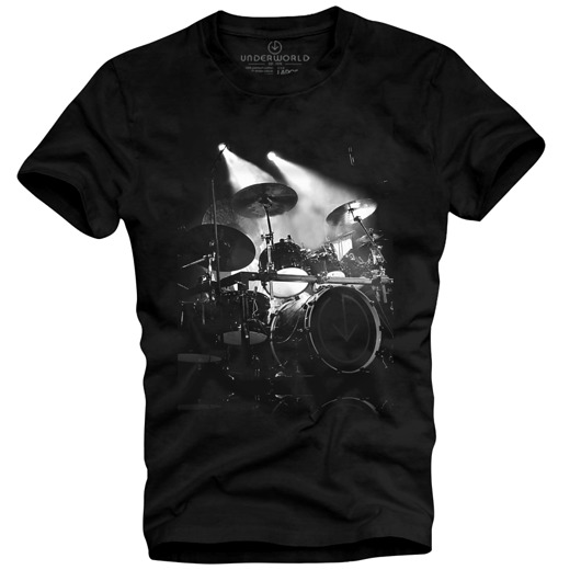 t-shirty męskie T-shirt męski UNDERWORLD Drums czarny