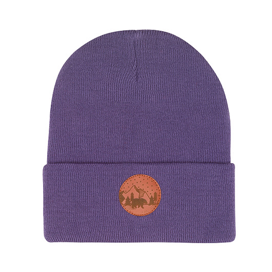 Czapka Beanie Bawełna Śliwkowa KABAK