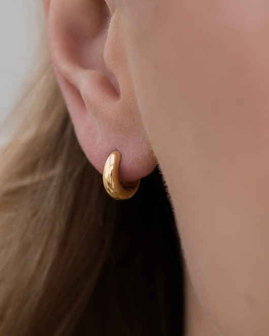 bransoletki - inne Złote kolczyki koła ze stali chirurgicznej premium Paraiso Eline