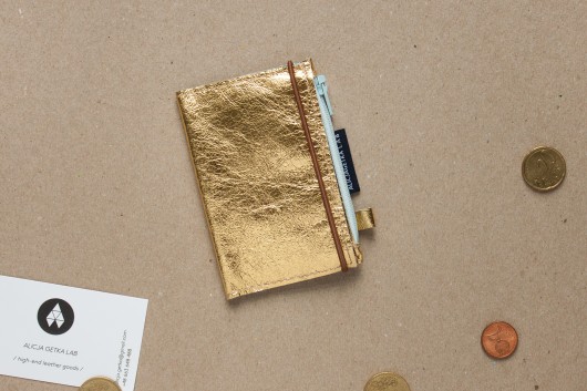 MIKRO / Gold Flakes - portfel ze skóry Alicja Getka LAB