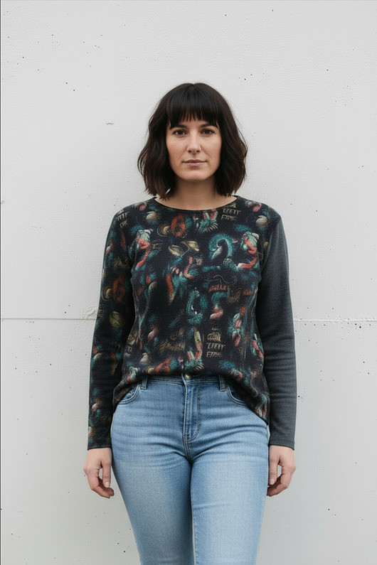 bluza bez kaptura damska Nietypowa bluza bawełniana - Dream Big, Don't Quit