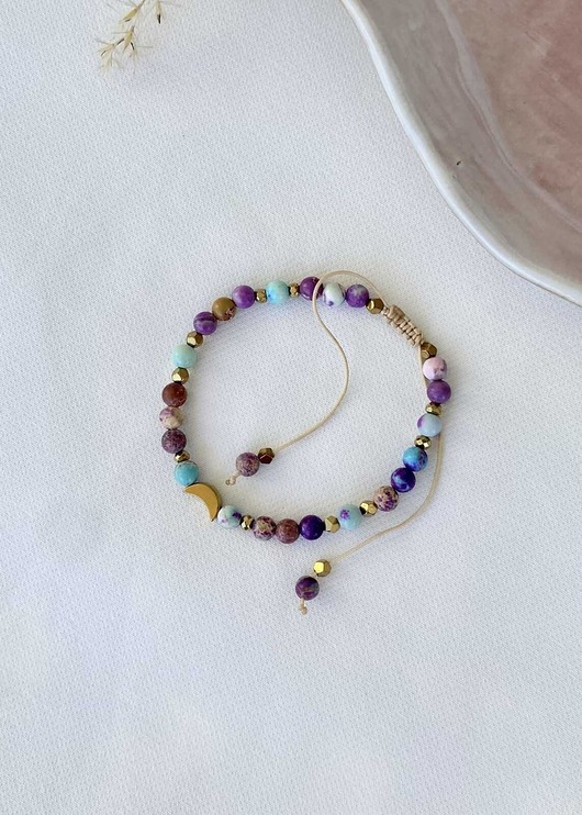 bransoletki z kamieni naturalnych Bransoletka z Jaspisem Księżyc