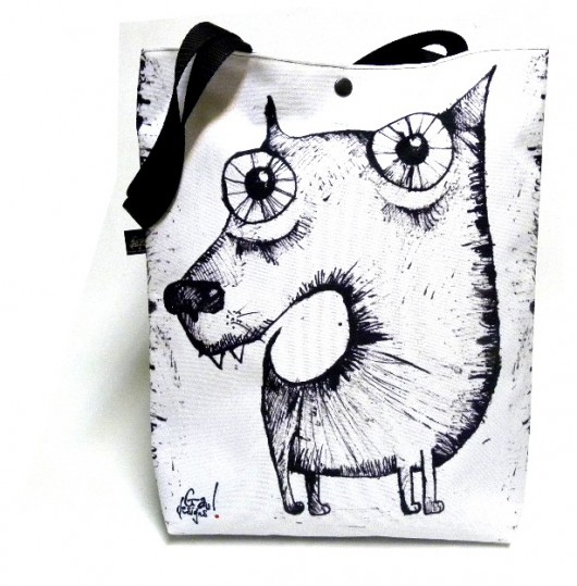 Duża torba z psem:) Gaul Designs
