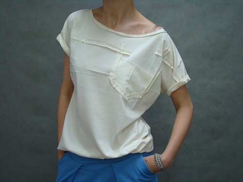 T-shirt 01/13 Ecru/beż ChoSo