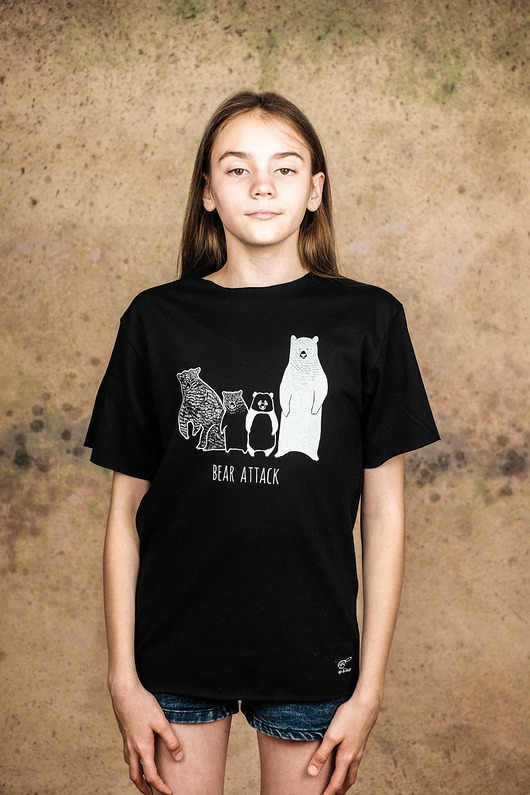 t-shirty dla dziewczynki Bluzka BEAR ATTACK