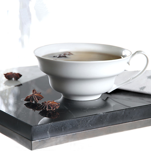 kubki i filiżanki Filiżanka  XL ze spodkiem / biała porcelana
