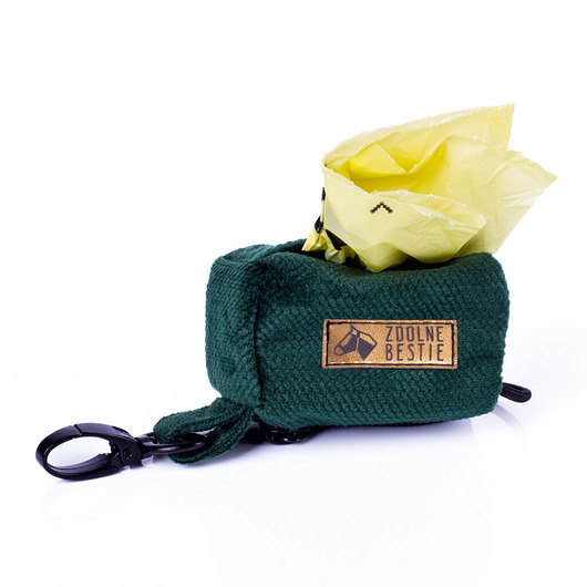dla zwierząt różne Brelok / Etui na kupoworki Szmaragdowy Velvet
