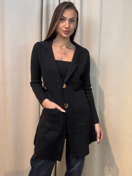 kardigany damskie Elegancki kardigan Nero