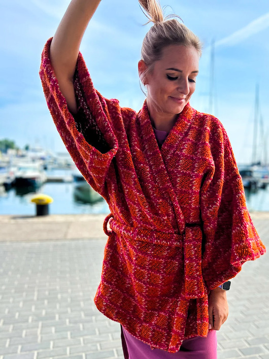 kardigany damskie Kimono wełniane