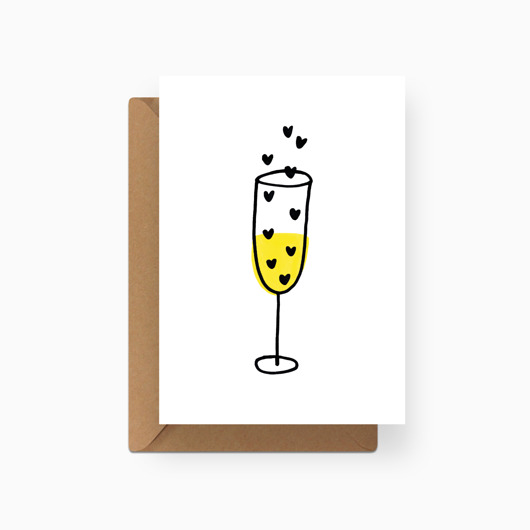Kartka okolicznościowa CHAMPAGNE - Ślub Munnar Shop