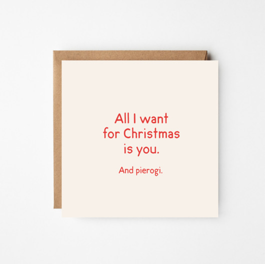 kartki okolicznościowe - wydruki Autorska kartka świąteczna "Pierogi"