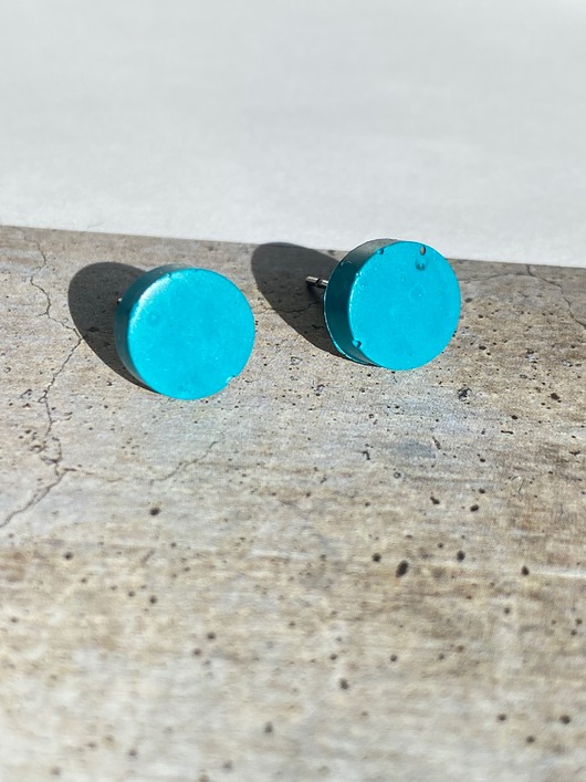 kolczyki - inne Turkusowe sztyfty kółka