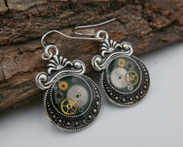 kolczyki z żywicy Mechaniczne kolczyki 3601