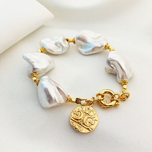 elegancka bransoleta  z naturalnymi perłami Anemon Atelier