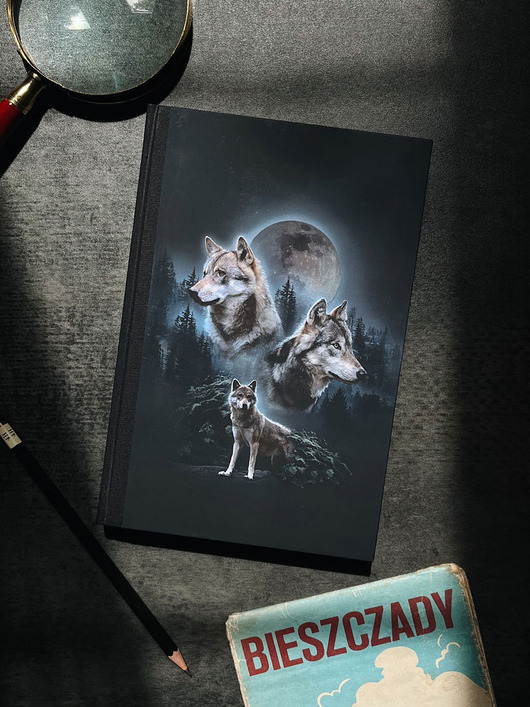 notatniki i albumy Notes szyty Wilki