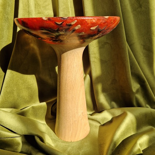 talerze, miski Nowoczesna patera na wysokiej nóżce