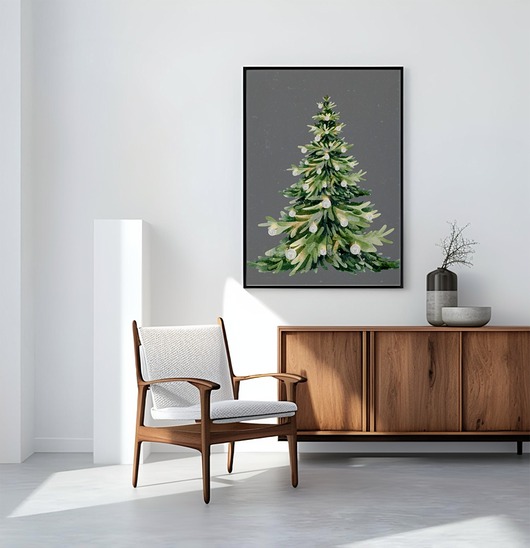 plakaty Plakat Swiąteczny na ścianę A3 Minimalistyczny Plakat nowoczesny Choinka