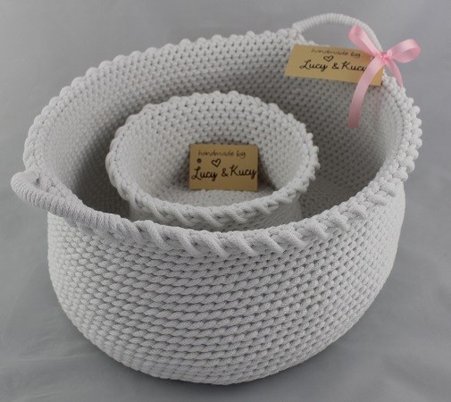 Zestaw Koszy Mix White  LucyandKucy