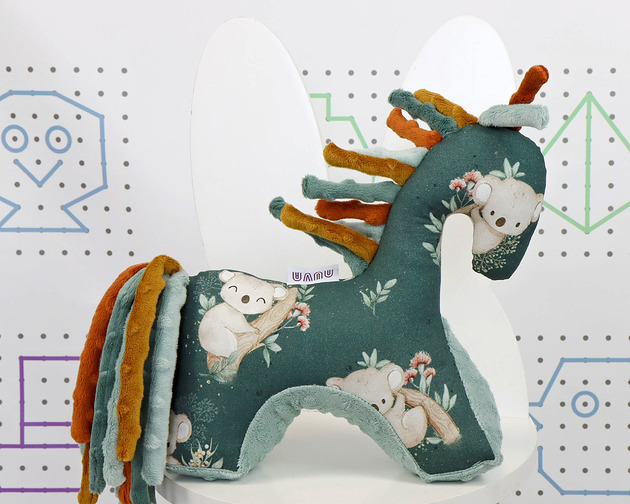 przytulanki dla niemowląt i dzieci Koń Koala Zieleń - przytulanka sensoryczna