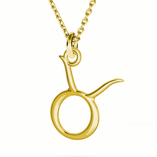 złote naszyjniki Znak zodiaku BYK -naszyjnik srebro, złoto,róż