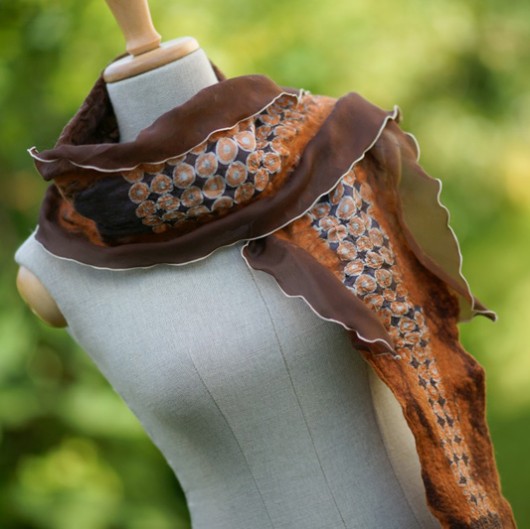 Szal filcowojedwabny CARO HERBE DESIGN