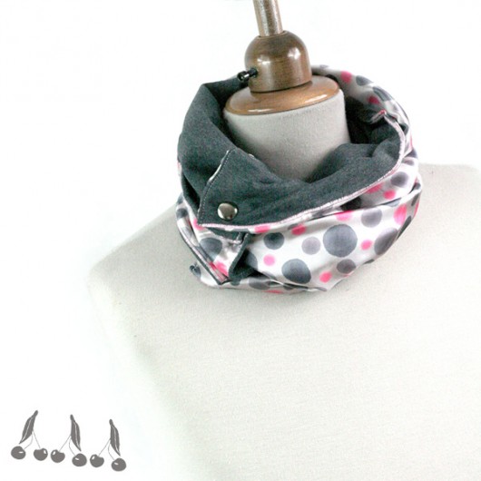 ::: PINK&GREY CoWL ::: uniqo