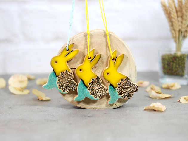 ozdoby wielkanocne Wiszące ozdoby wielkanocne -zające