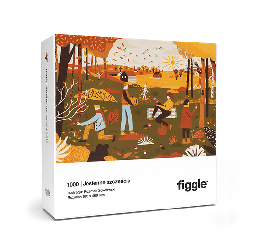 akcesoria różne FIGGLE Puzzle 1000 Jesienne Szczęścia. Ilustracja: Przemek Sokołowski