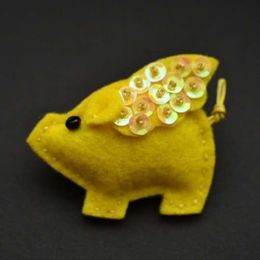świnka przypinka Made by Magda
