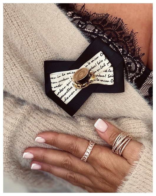 broszki Brosza 3d z filiżanką kawy Cappuccino New