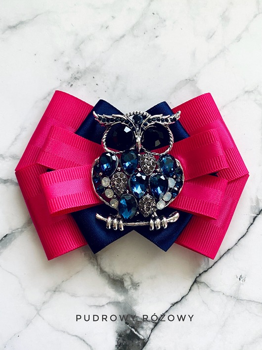 broszki Brosza z Sową  z kryształków Nowość