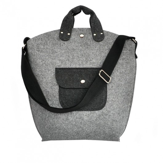 BiGGest BaG New - szaro grafitowa z zamkiem Beltrani