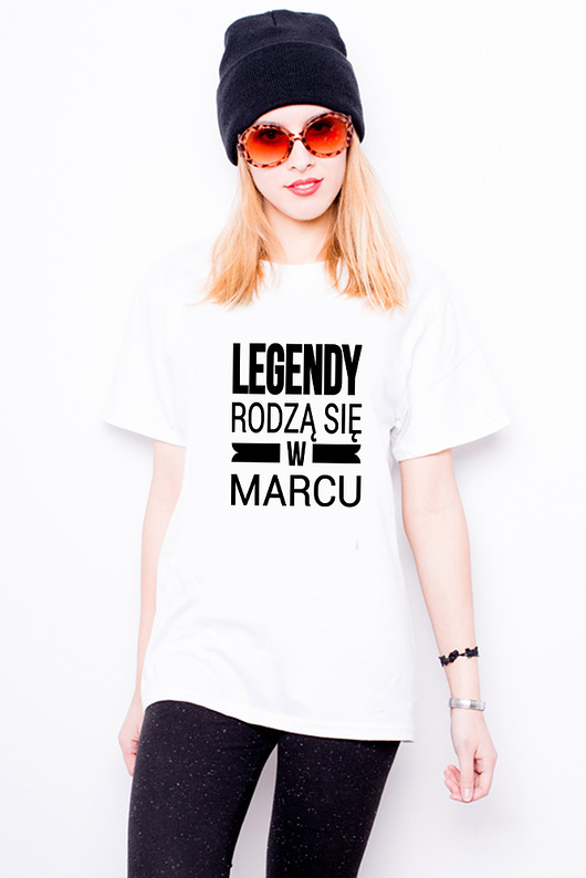 T-shirt damski - legendy rodzą się w marcu AllbagAllprints