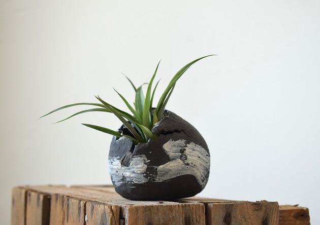 doniczki WYKLUCIE_doniczka ceramiczna_czarna