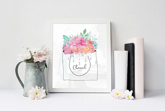 PLAKAT Chanel floral 40/50 XXXinterjoprint