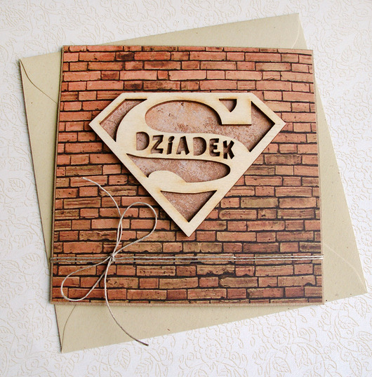kartki scrapbooking Super Dziadek : kartka na Dzień Dziadka