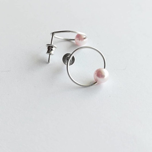 kolczyki z kamieniami Kolczyki OKRĄG