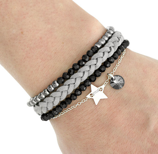 Gentleness Triplo - black, silver & grey. Lavoga