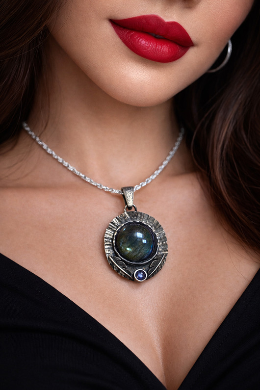 wisiory Wisiorek z łańcuszkiem srebro