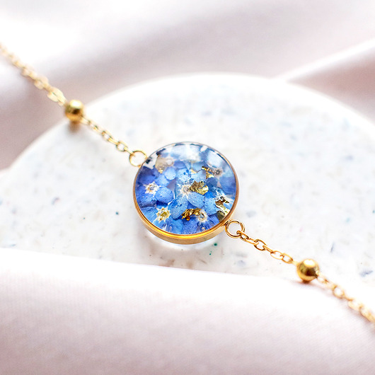 wisiory Wisiorek z niezapominajkami