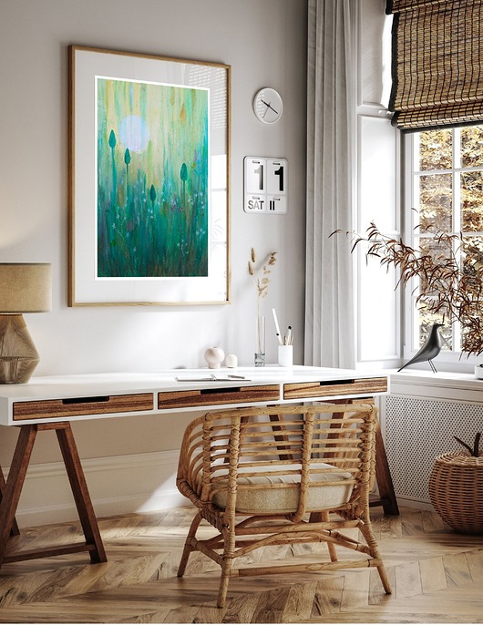 obrazy Oryginalna akwarela. Łąka A3