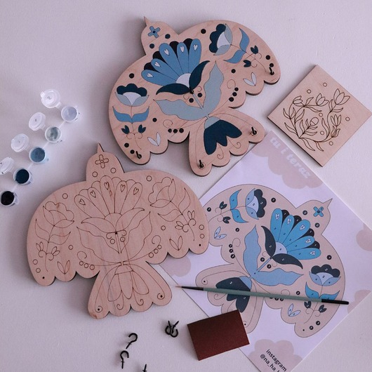 Ozdoby na ścianę Tu i teraz Gołąb - zestaw diy