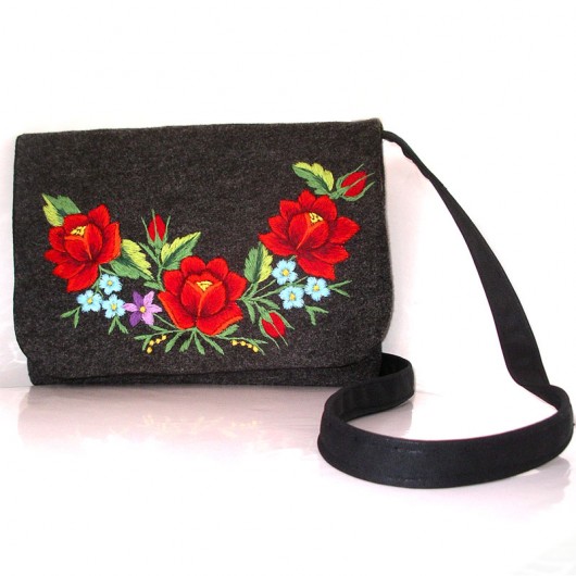 Tablet Sleeve / Messenger Bag (art embroidery) na ludowo
