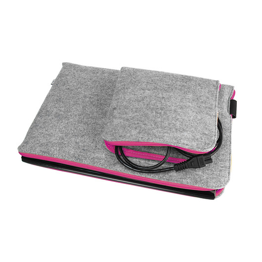 MACBOOK ETUI plus kieszonka zamek fuksja purol design