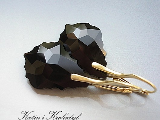 kryształ SWAROVSKI BAROQUE JET W ZŁOCIE Katia i krokodyl
