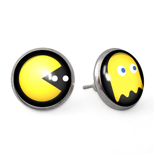 Kolczyki sztyfty Pacman - 0523 EGGinEGG