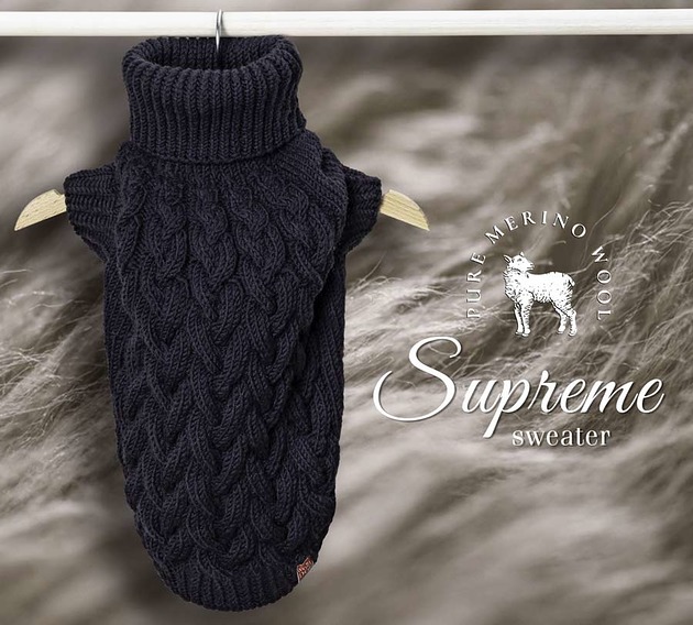 ubranka dla zwierząt Wooldog Supreme Ciemna Stal
