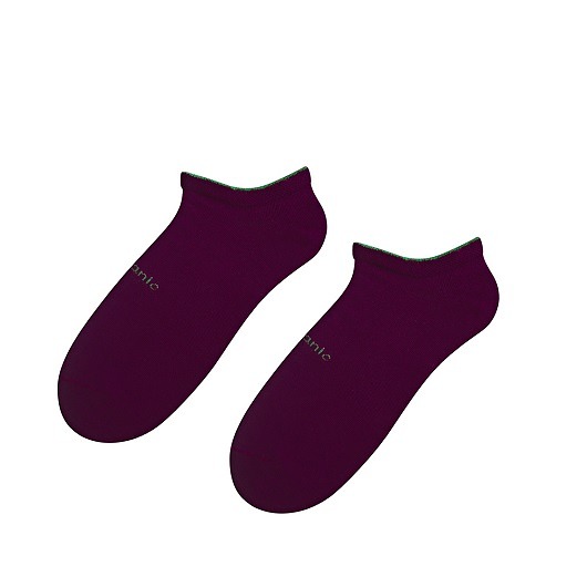 skarpetki damskie Stopki z bawelny organicznej organic bordo