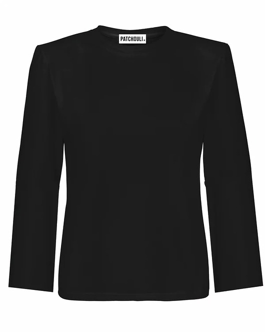 bluzki z długim rękawem damskie LONGSLEEVE PROUD premium modal black